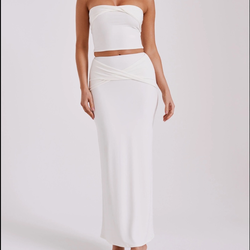 Meshki Ceri Slinky Twist top and skirt set